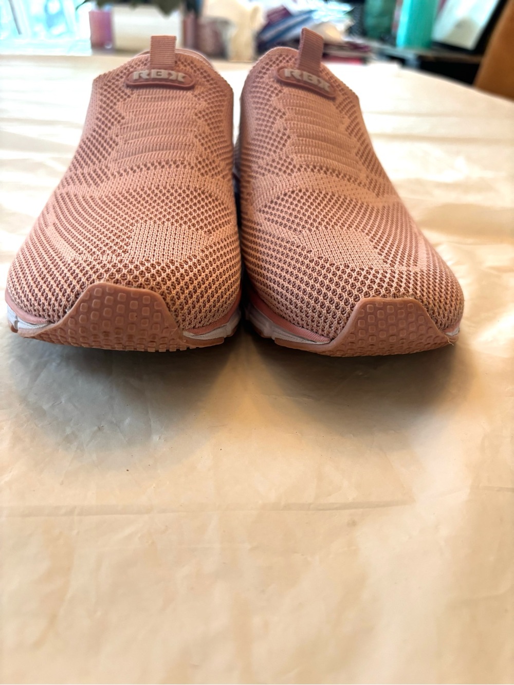 RBX Dusty Pink Live Life Active Slip-On Mesh Sneakers Breathable SZ 7.5 Worn 1X - Picture 5 of 15